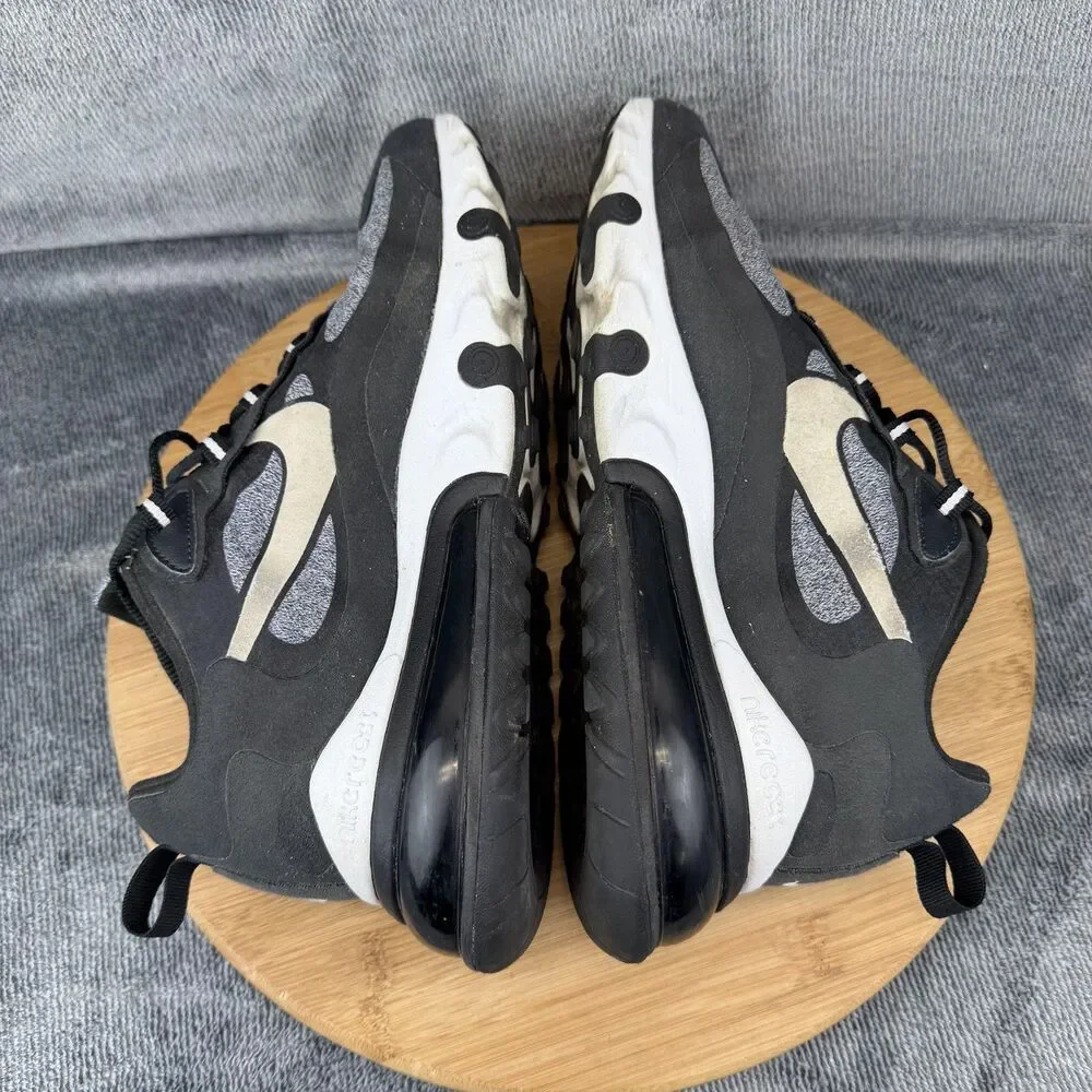 Nike Air270 React Shoes Mens Size 8.5 Black Mesh Running Sneakers AO4971-001